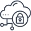 secured cloud icon